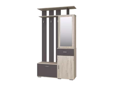 ИМИДЖ модуль №1, Шкаф МОДУЛЬ №1 , ЛДСП, Дуб Боннифаций/Вольфрам (НОВЫЙ, изм. констр.)