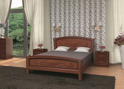Кровать КАРИНА-16 (комплект) 1200х2000, цвет Орех, кровать двойная