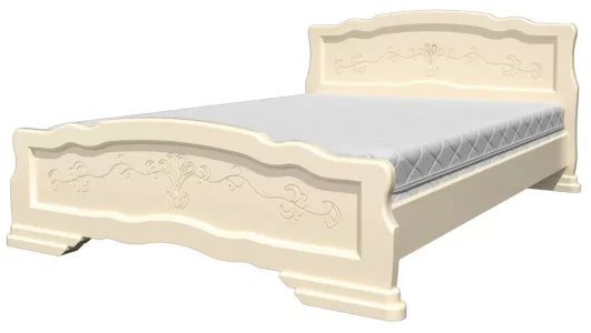 Кровать КАРИНА-6 (комплект) 1200х2000, цвет Слоновая кость, кровать двойная