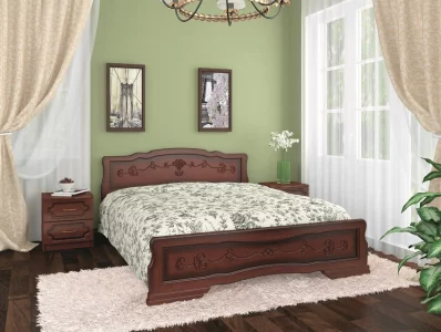 Кровать КАРИНА-6 тахта (комплект) 1200х2000, цвет Орех, кровать двойная