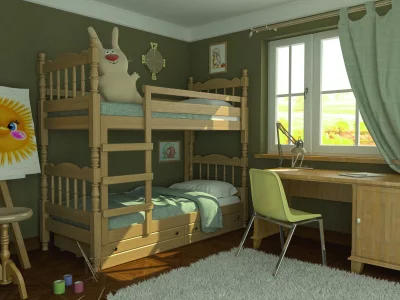 купить кровать соня (комплект) 800х1870, цвет сосна, кровать двухъярусная в Москве