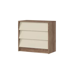 РЕЙН КМ 02 Комод 800 (800х720х400) Фасад КАШЕМИР/Корпус ДУБ КРАФТ ТАБАЧНЫЙ