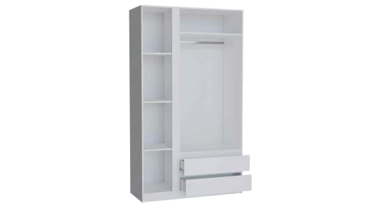 Шкаф 3-х ств "Флагман 1" 120х208,9х45,8 белый/белый Москва